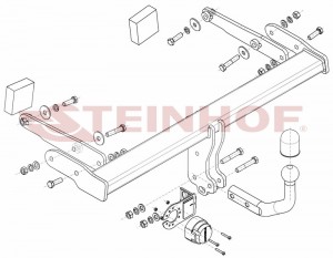 Steinhof hak holowniczy Audi A4 (B9) Sedan 2015-