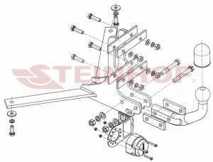 Steinhof hak holowniczy Saab 9-3 II Kombi 2005-2011