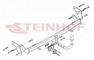 Steinhof hak holowniczy Kia Rio (UB) Sedan 2012-2017